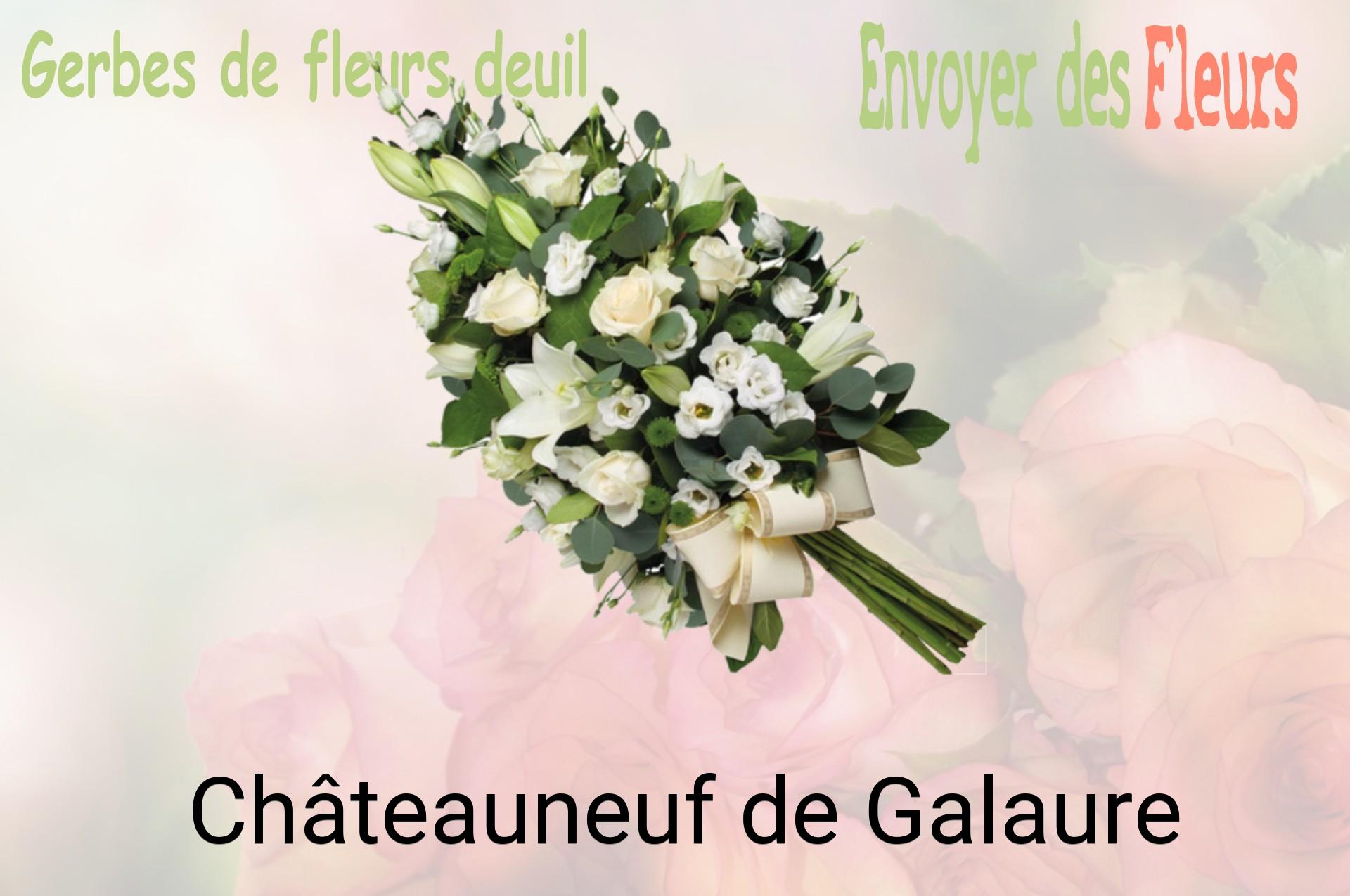 Gerbe de fleurs de deuil livrée à Châteauneuf-de-Galaure